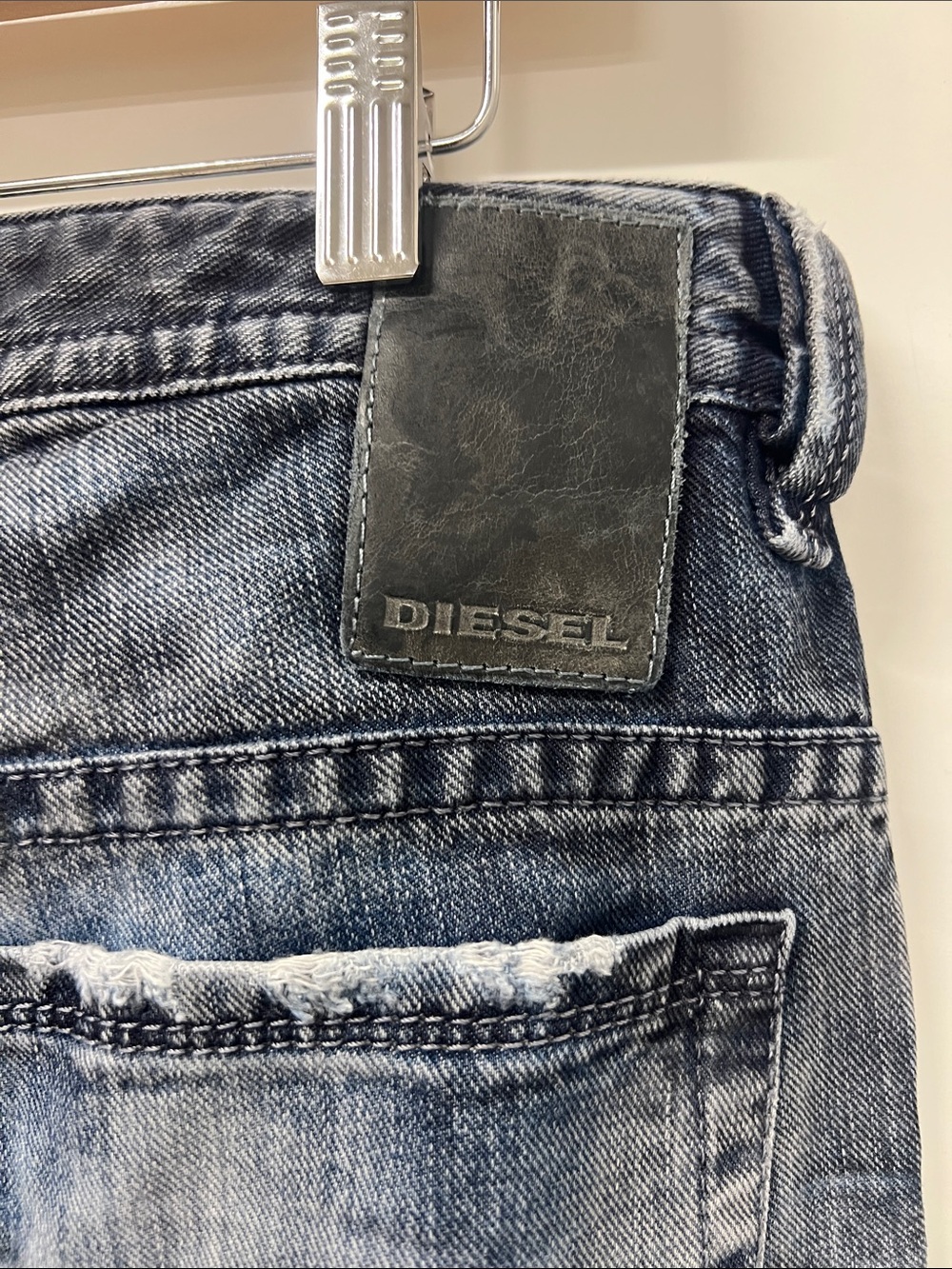 Diesel, Thavar Slim Skinny Distressed Jeans, 31 x 34 - Picture 9 of 16